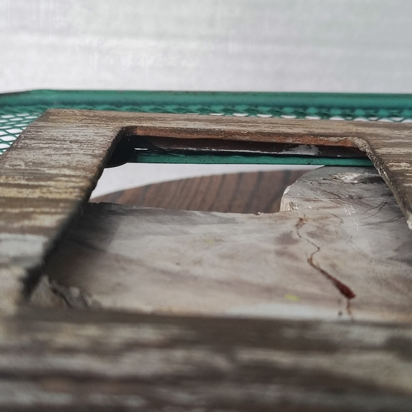 Metal Dog Picture Frame Fence Wood Metal Bone Farmhouse Decor Frame - Picture 9 of 16